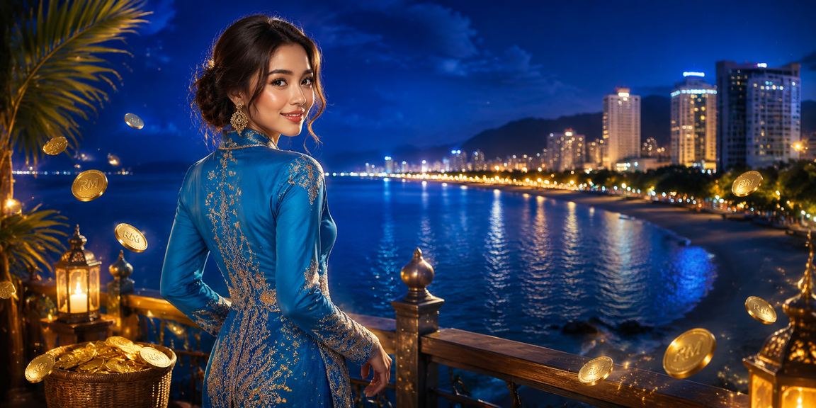 Pemain wanita berbaju kurung menikmati kasino dalam talian di Penang